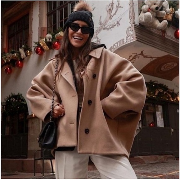 New Zara camel coat batwing jacket - Picture 14 of 14